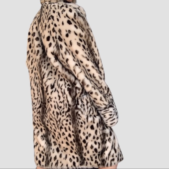 Vintage Leopard Faux Fur Teddy Oversized Jacket - Picture 5 of 16